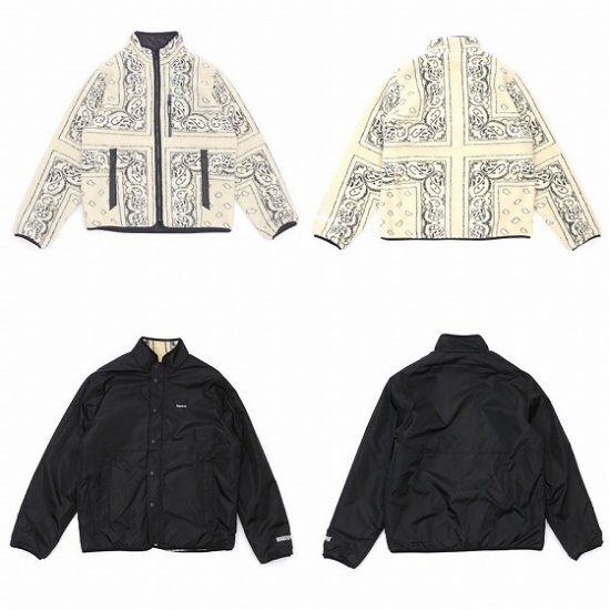 M  Reversible Bandana Fleece Jacket blac